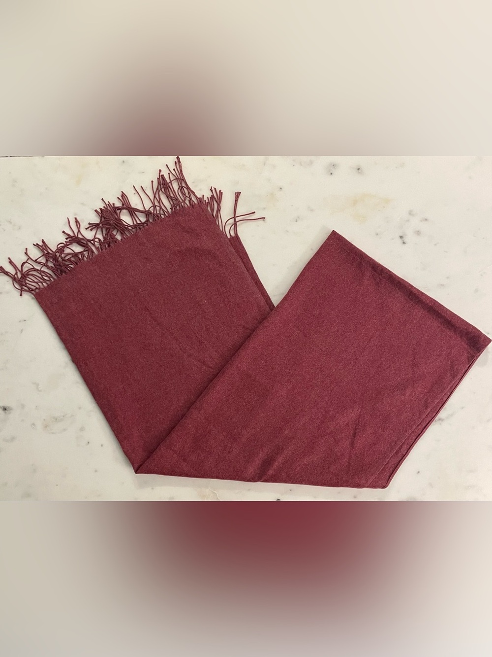 Raspberry Fringe Scarf